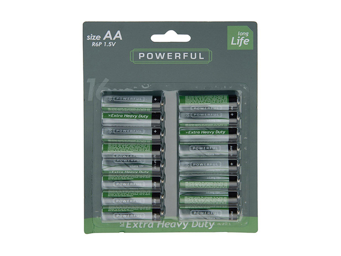 Powerful AA Battery Pack Of 16 Pieces